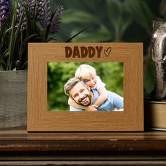 Oak Picture Photo Frame Daddy Heart Gift Father's Day Landscape