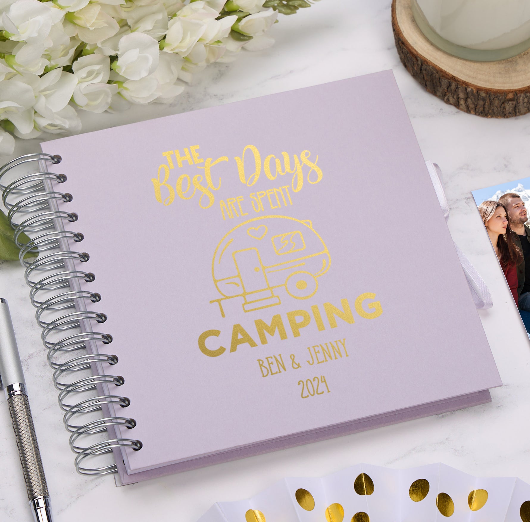 Personalised Gone Camping Travel Journal Album Multiple Colour Scrapbook