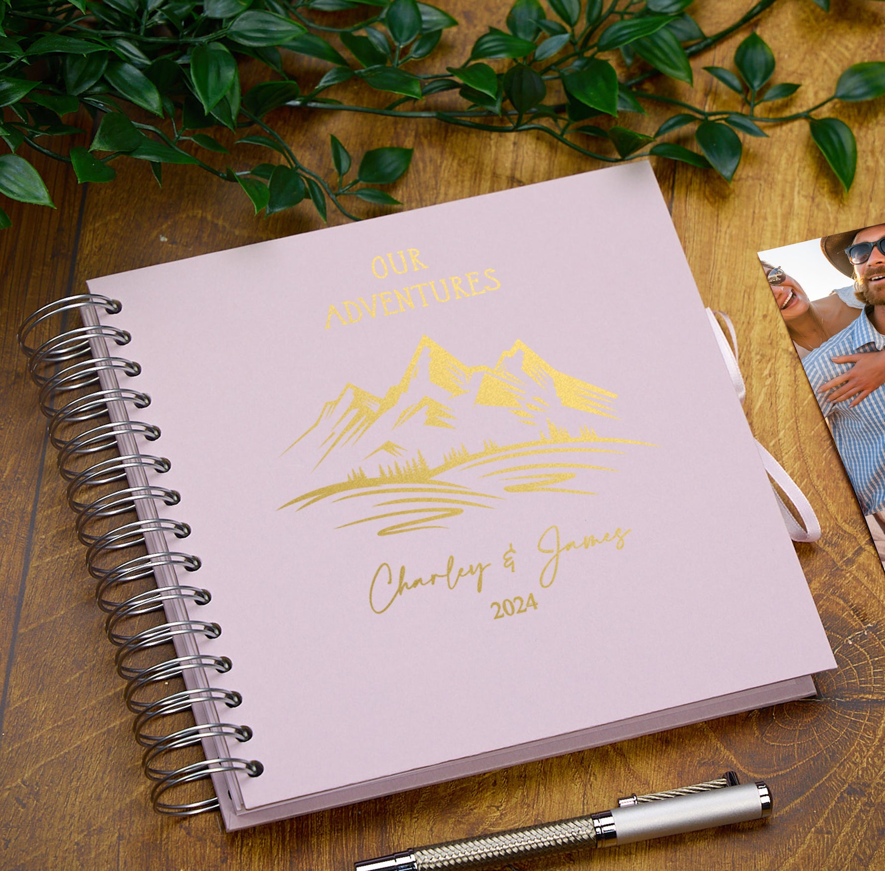 Personalised Our Adventures With Mountains Travel Journal Album Scrapbook Multiple Colour