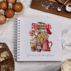 Personalised Christmas Recipe Book, Cook Book, Bakers Book