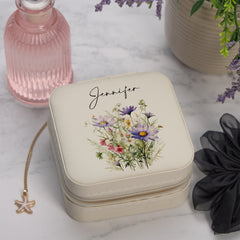 Personalised Any Name Jewellery Box Gift With Beautiful Flowers