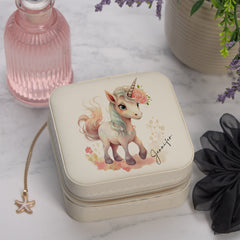 Personalised Kids Jewellery Box Gift With Baby Unicorn