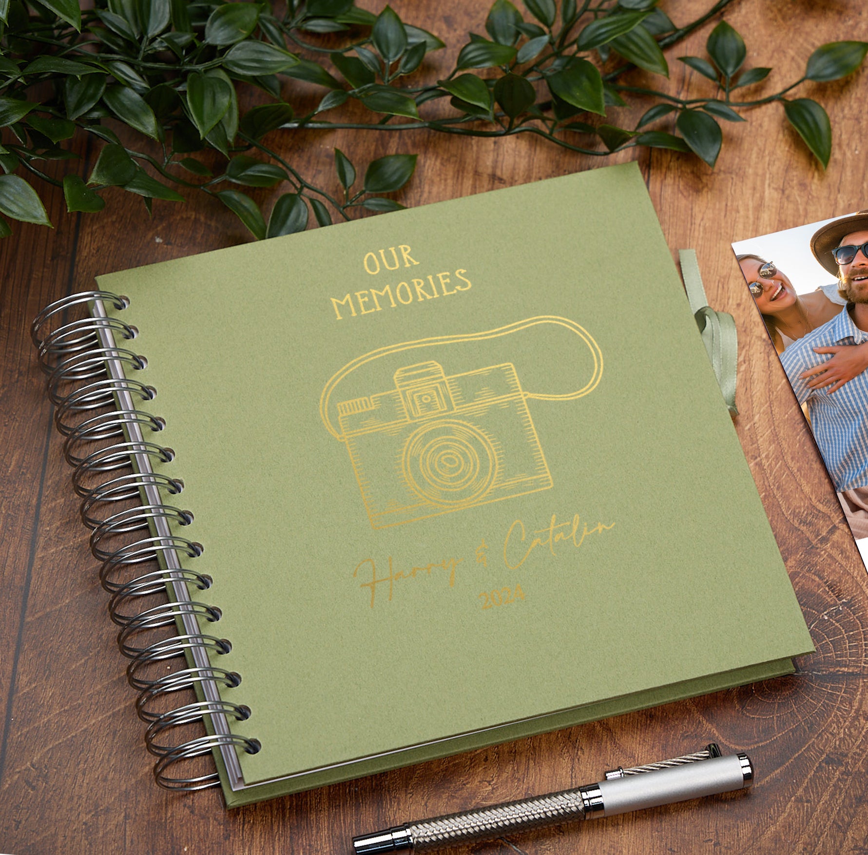 Personalised Our Memories With Camera Travel Journal Album Multiple Colour Scrapbook