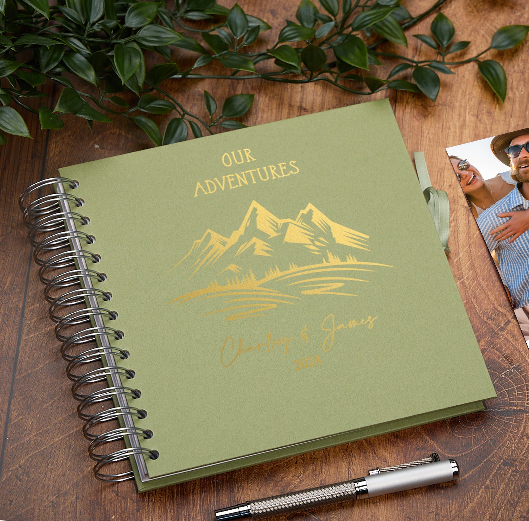 Personalised Our Adventures With Mountains Travel Journal Album Scrapbook Multiple Colour