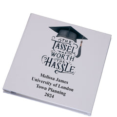 Personalised Graduation Photo Album With Linen Cover Tassel Hassle