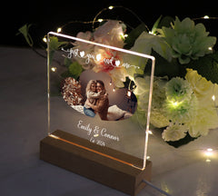 Personalised Just You And Me Photo Night Light Bedroom Love Couple Gift