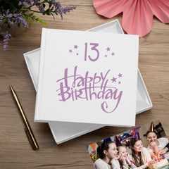 13th Birthday White Photo Album Gift For Him Or Her 50 x 6x4 Photos