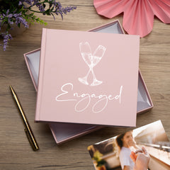 Engagement Photo Album For 50 x 6 by 4 Photos In Pink