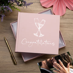 Congratulations Photo Album For 50 x 6 by 4 Photos In Pink