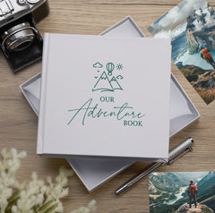 Our Adventures Book Travel White Photo Album Gift  For 50 x 6 by 4 Photos