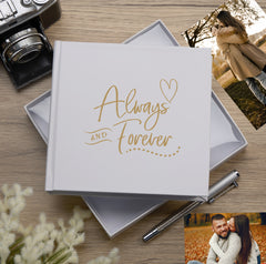 Always and Forever Love Wedding or Anniversary White Photo Picture Album 50 x 6"x4"