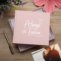 Always and Forever Love Wedding or Anniversary Pink Photo Picture Album 50 x 6"x4"