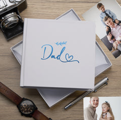 Dad White Photo Album With Leaf Design For 50 x 6 by 4 Photos