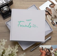 Friends White Photo Album With Leaf Design For 50 x 6 by 4 Photos