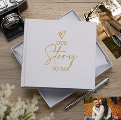 Our Love Story White Photo Album For 50 x 6 by 4 Photos