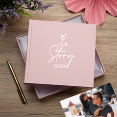 Our Love Story Pink Photo Album For 50 x 6 by 4 Photos