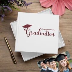 White Graduation Photo Album For 50 x 6 by 4 Photos