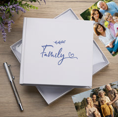 Family White Photo Album With Leaf Design For 50 x 6 by 4 Photos