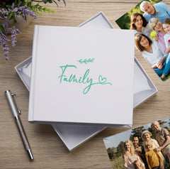 Family White Photo Album With Leaf Design For 50 x 6 by 4 Photos