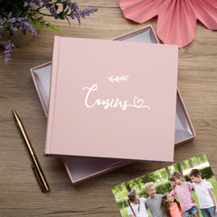 Cousins Pink Photo Album With Leaf Design For 50 x 6 by 4 Photos