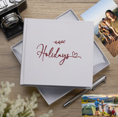 Holidays White Photo Album With Leaf Design For 50 x 6 by 4 Photos