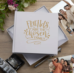 Friends Are Family White Photo Album Gift For 50 x 6"x4"