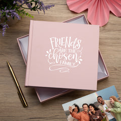 Friends Are Family Pink Photo Album Gift For 50 x 6"x4"