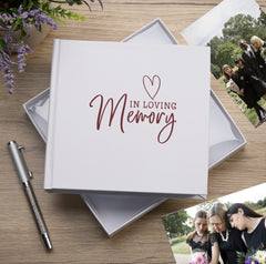 In Loving Memory White Photo Album For 50 x 6 by 4 Photos