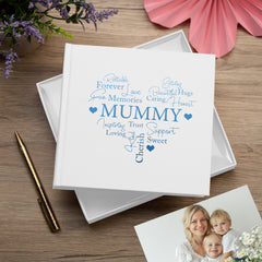 Mummy Word Heart White Photo Picture Album 50 x 6"x4"