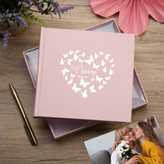 Nanny with love Pink Photo Album Gift With Butterflies 50 x 6" x 4" Photos