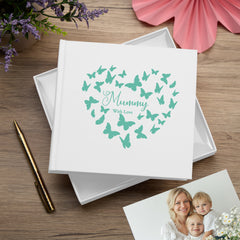 Mummy with love White Photo Album Gift With Butterflies 50 x 6" x 4" Photos