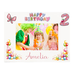 Personalised My Second Birthday Photo Frame Landscape Girl's 2nd Keepsake