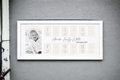 Personalised Elegant Baby My First Year Photo Frame 12 Months Aperture