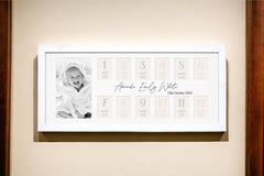 Personalised Elegant Baby My First Year Photo Frame 12 Months Aperture