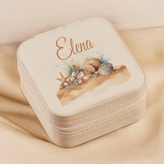 Personalised Jewellery Box Gift Any Name With Seaside Theme