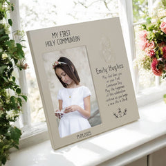 First Holy Communion Gift, Printed Girl's Holy Communion Photo Frame