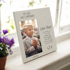 First Holy Communion Gift, Printed Boy's Holy Communion Photo Frame