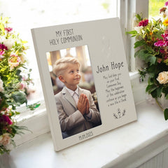 First Holy Communion Gift, Printed Boy's Holy Communion Photo Frame