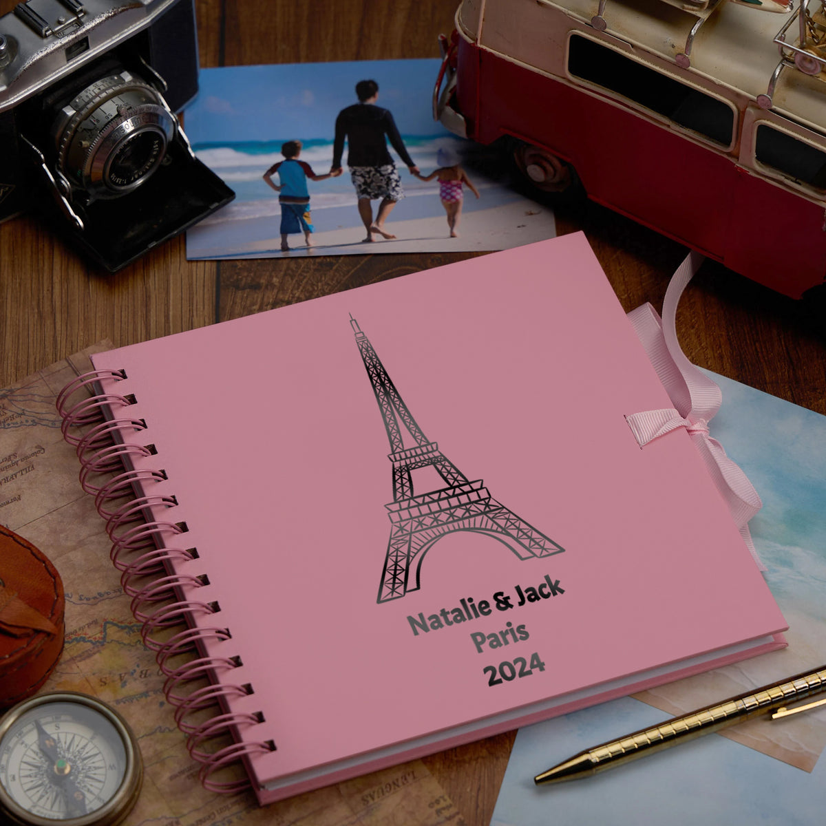 Personalised Paris or France Scrapbook Photo Album Memory Keepsake Gift