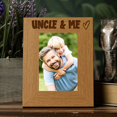 Oak Picture Photo Frame Uncle Heart Gift Portrait