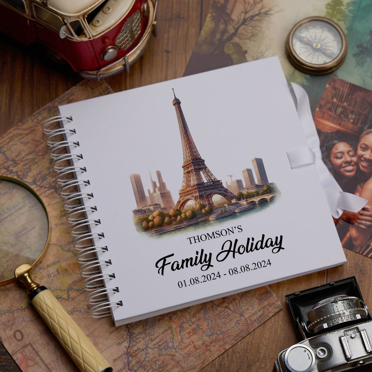 Personalised France Holiday Memory Scrapbook Journal Photo Albums