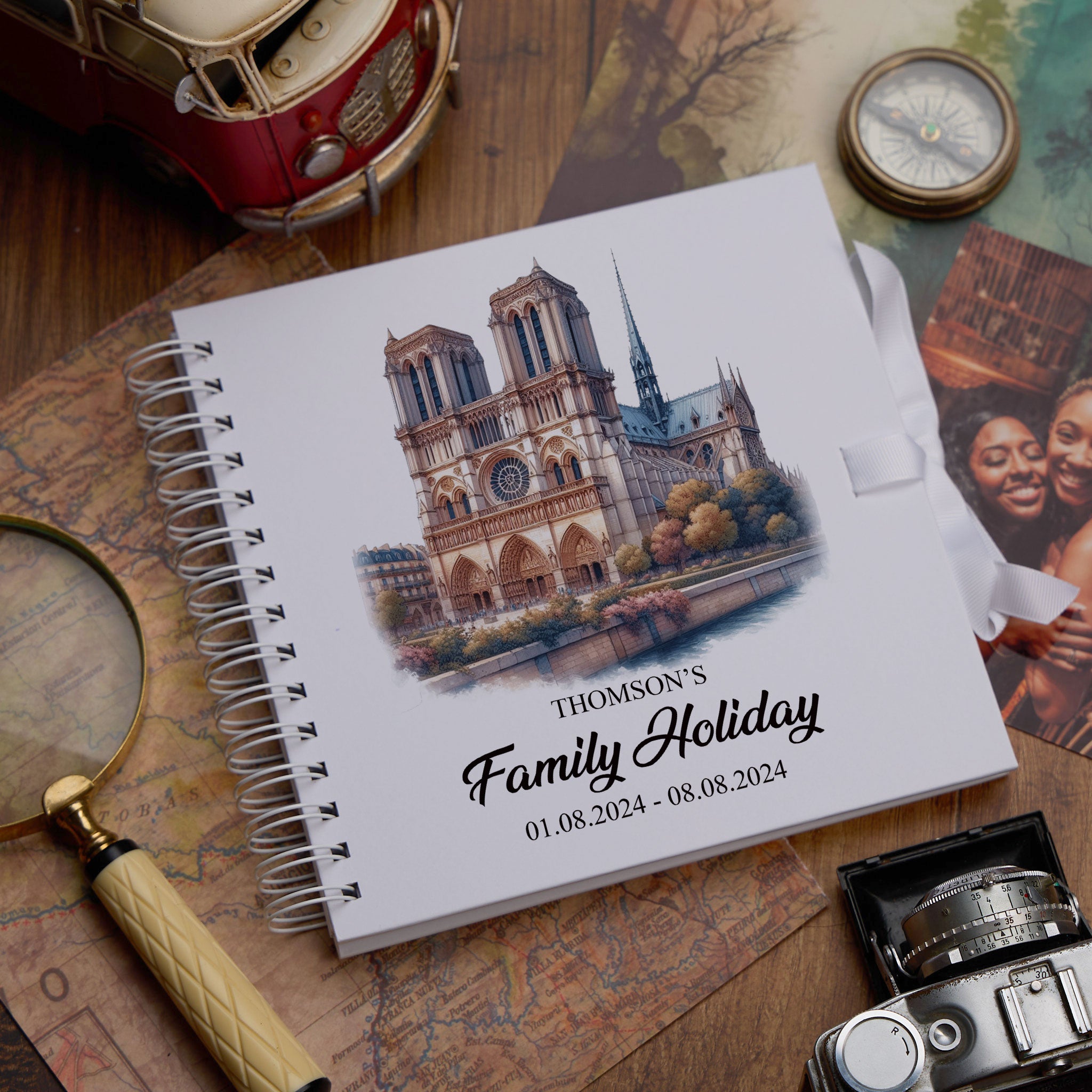 Personalised France Holiday Memory Scrapbook Journal Photo Albums