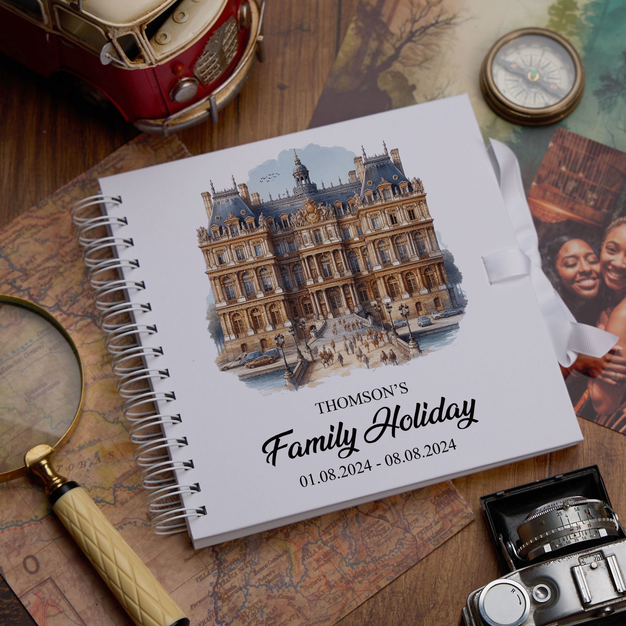 Personalised France Holiday Memory Scrapbook Journal Photo Albums