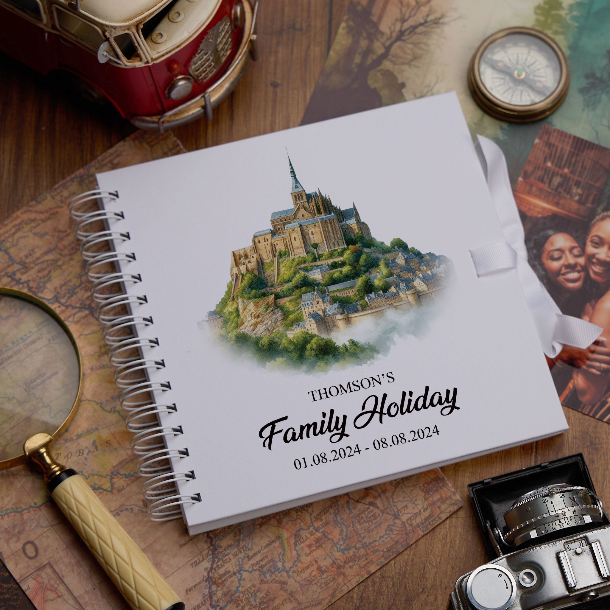 Personalised France Holiday Memory Scrapbook Journal Photo Albums