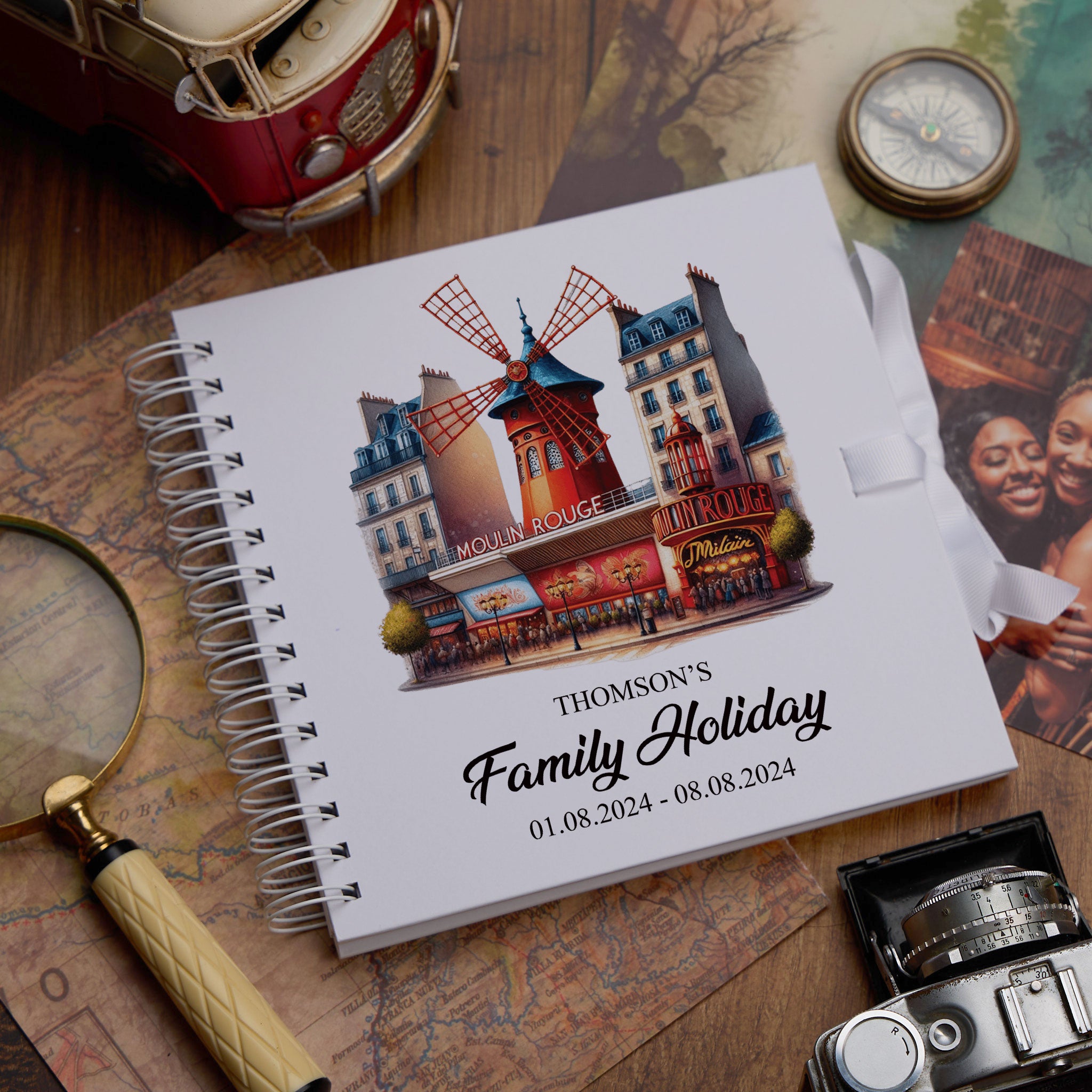 Personalised France Holiday Memory Scrapbook Journal Photo Albums