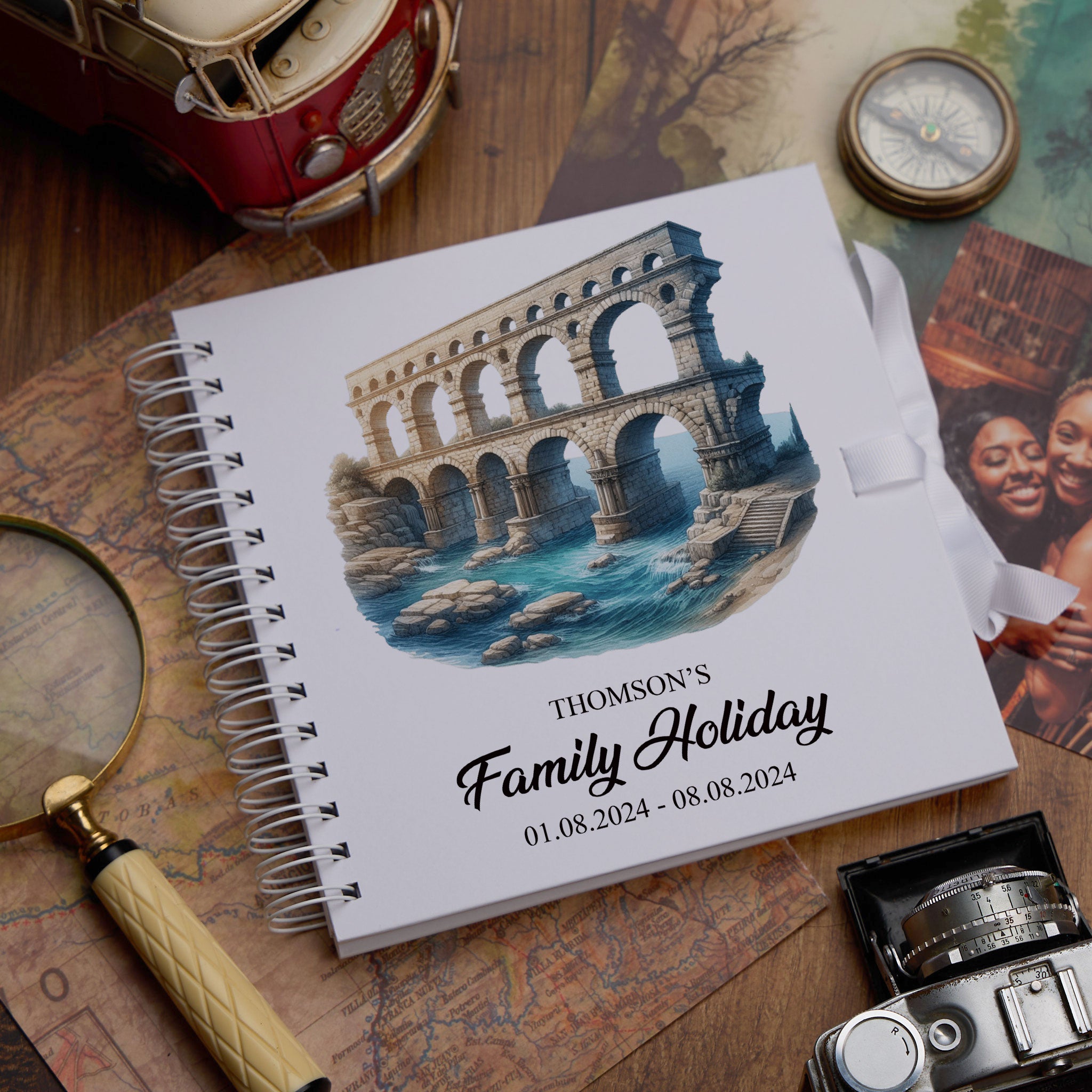 Personalised France Holiday Memory Scrapbook Journal Photo Albums