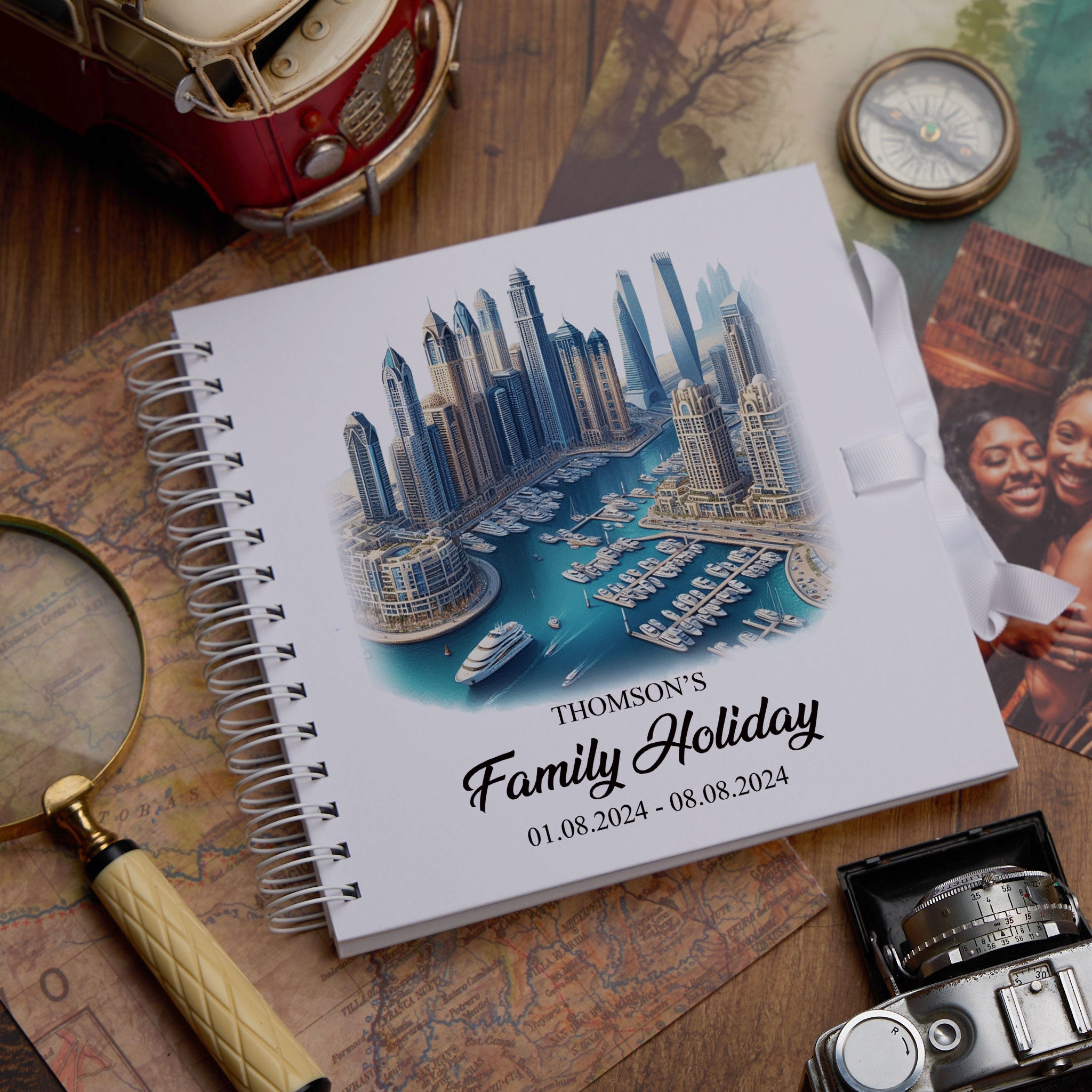 Personalised Dubai Holiday Memory Scrapbook Journal Photo Albums