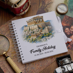 Personalised Greece Holiday Memory Scrapbook Journal Photo Albums