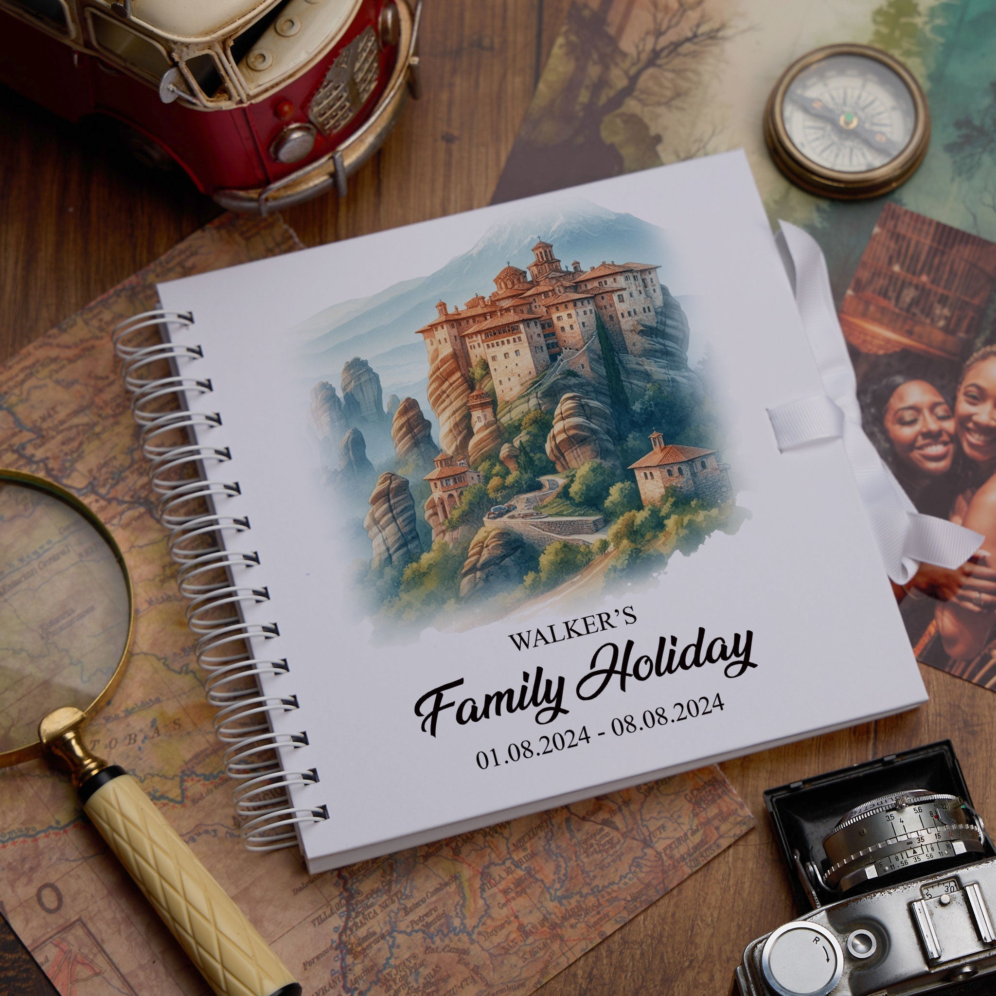 Personalised Greece Holiday Memory Scrapbook Journal Photo Albums