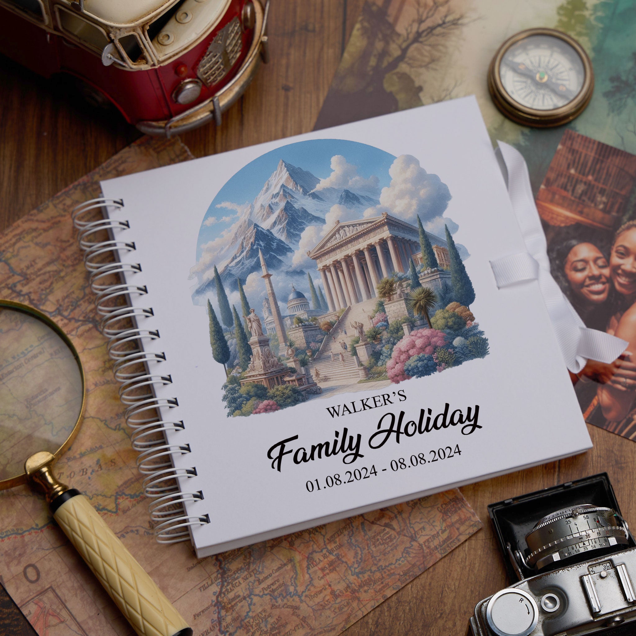 Personalised Greece Holiday Memory Scrapbook Journal Photo Albums